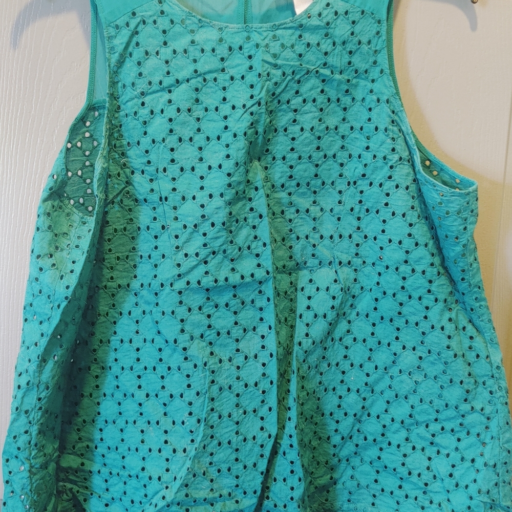 Green loft tank blouse
